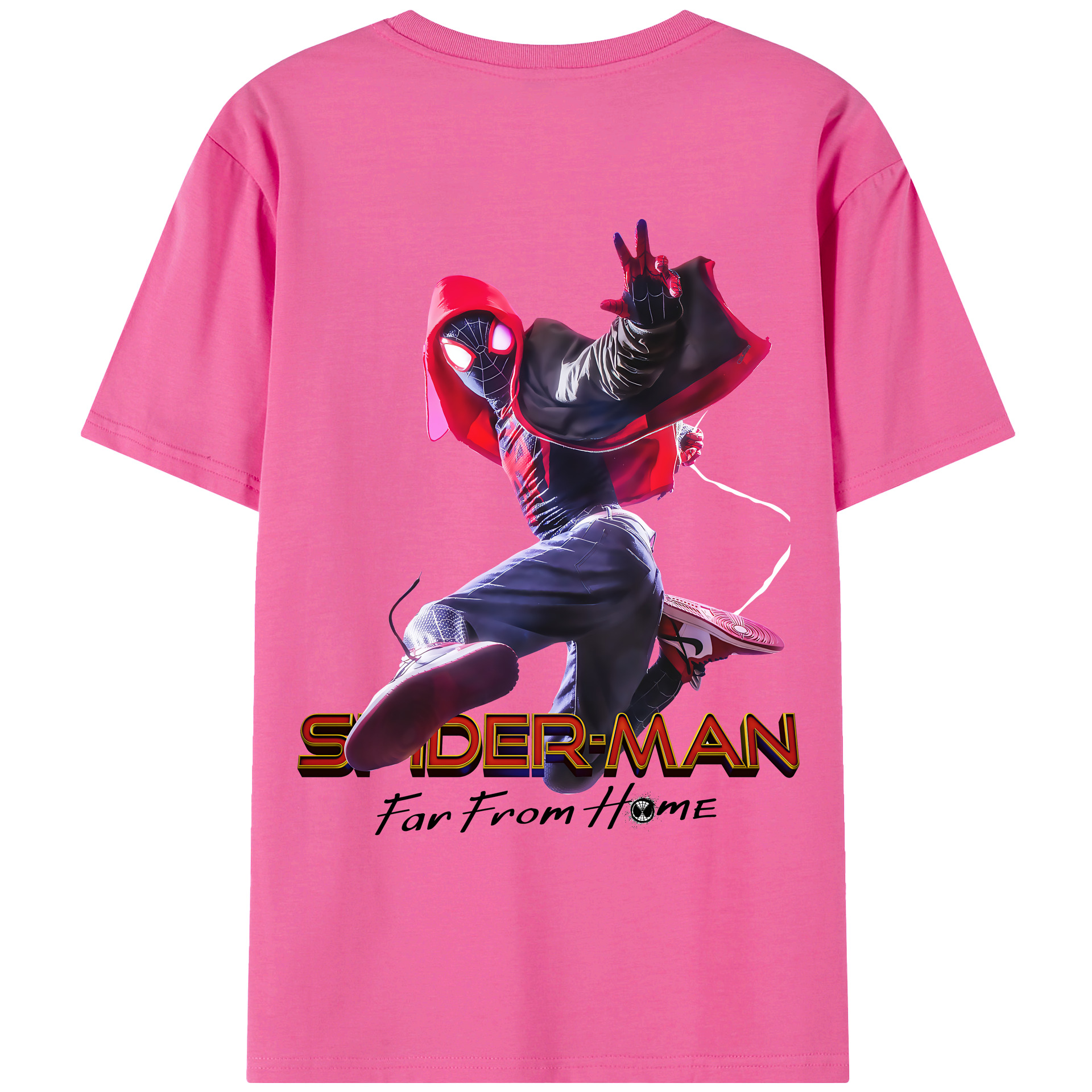 （画像用） Spider Man スパイダーマン レディース半袖Tシャツ(バックプリント)